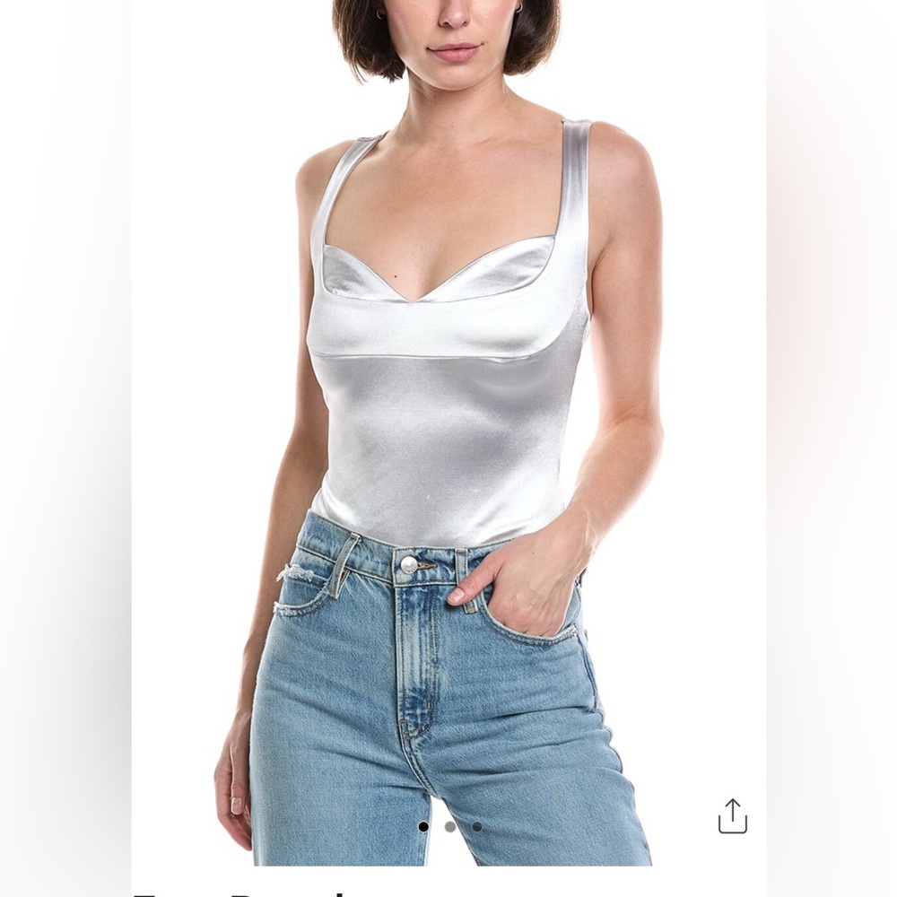 REDUCED Free People Intimates Casino Silver Dusk to Dawn Bodysuit Sz M NWT